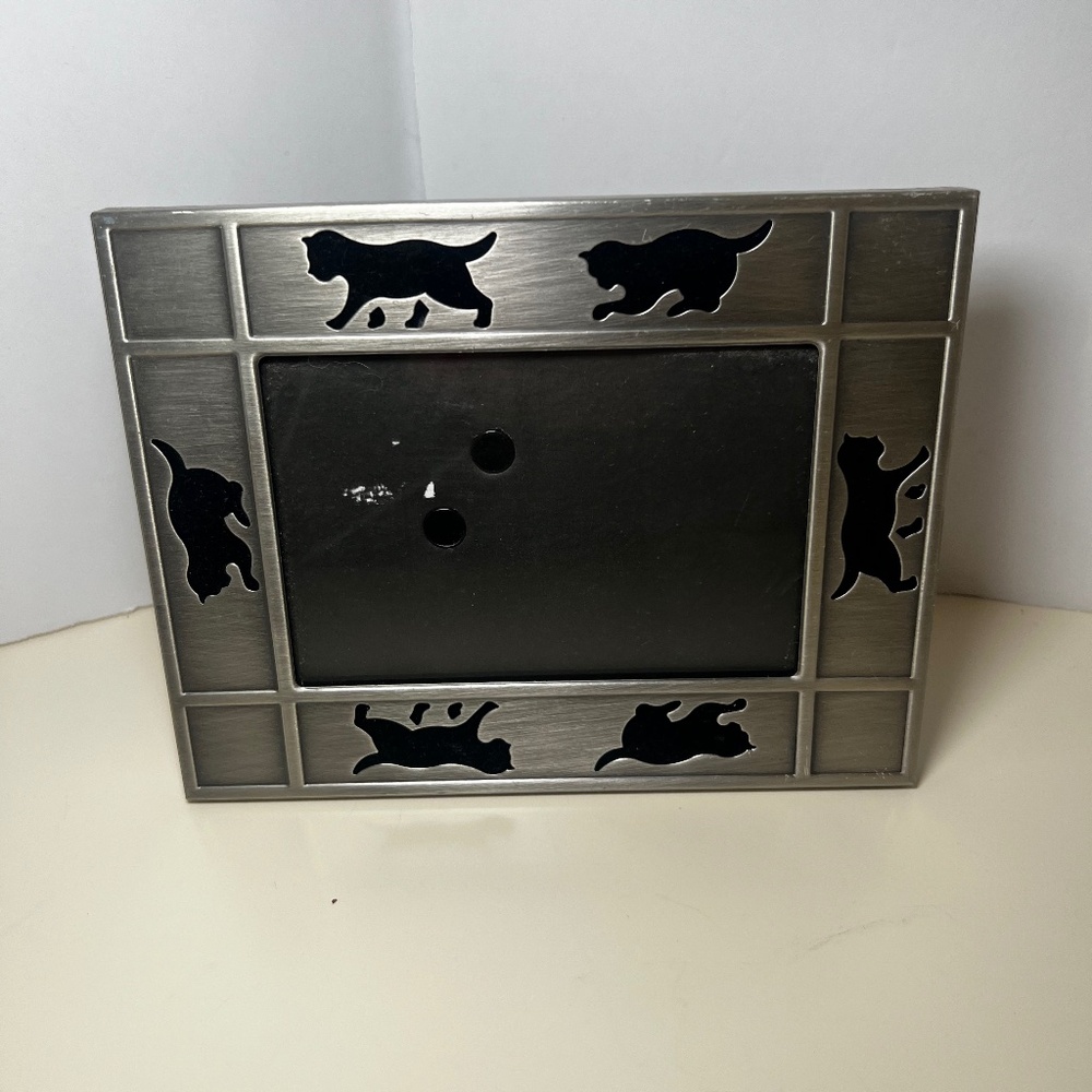 Carr Frames Cat Lovers Grandmacore Silver Black Cat Cutout Photo Frame